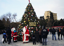 Bakı bulvarı Yeni ildə. Azərbaycan, 02 yanvar 2012