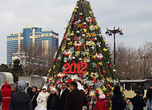 Bakı bulvarı Yeni ildə. Azərbaycan, 02 yanvar 2012