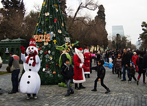 Yeni 2012-ci ilin ilk günləri Bakıda. Azərbaycan, 02 yanvar 2012