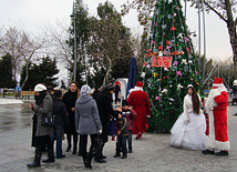 Bakı bulvarı Yeni ildə. Azərbaycan, 02 yanvar 2012