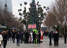 Bakı bulvarı Yeni ildə. Azərbaycan, 02 yanvar 2012