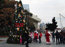 Bakı bulvarı Yeni ildə. Azərbaycan, 02 yanvar 2012