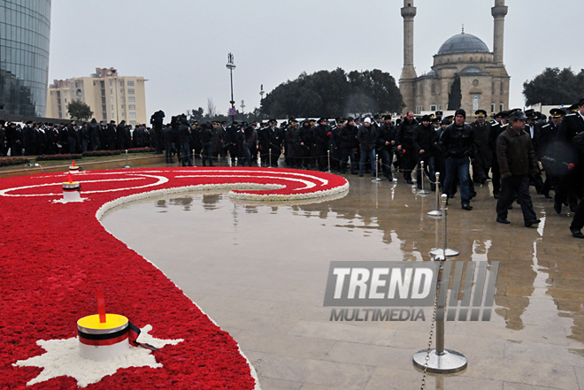 Azerbaijan commemorates 22nd anniversary of 20th January tragedy. Baku, Azerbaijan, Jan.20, 2012 