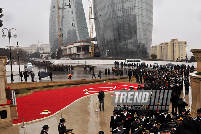 Azerbaijan commemorates 22nd anniversary of 20th January tragedy. Baku, Azerbaijan, Jan.20, 2012 