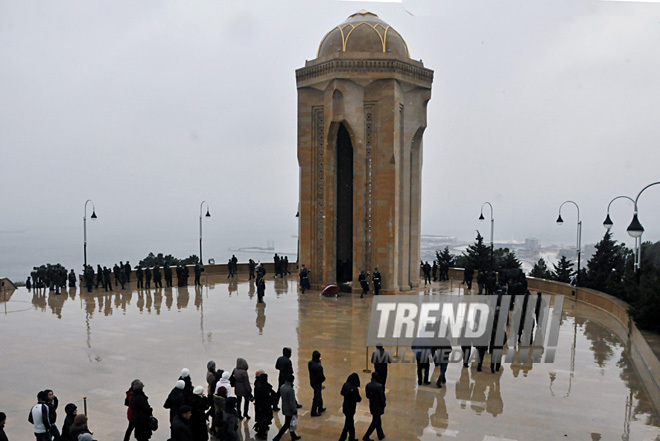 Azerbaijan commemorates 22nd anniversary of 20th January tragedy. Baku, Azerbaijan, Jan.20, 2012 