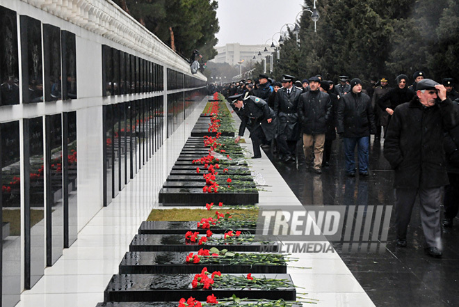 Azerbaijan commemorates 22nd anniversary of 20th January tragedy. Baku, Azerbaijan, Jan.20, 2012 