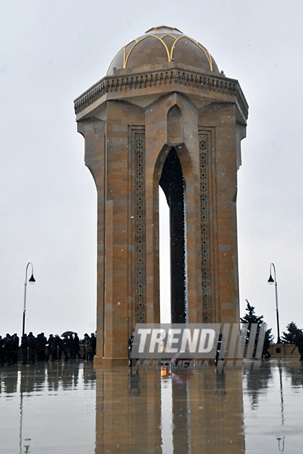 Azerbaijan commemorates 22nd anniversary of 20th January tragedy. Baku, Azerbaijan, Jan.20, 2012 