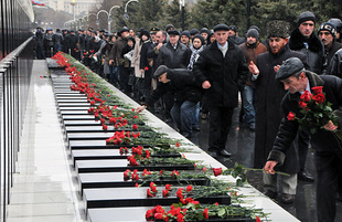 Azerbaijan commemorates 22nd anniversary of 20th January tragedy. Baku, Azerbaijan, Jan.20, 2012 