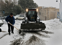 Bakının qar mənzərələri. Azərbaycan, 28 yanvar 2012