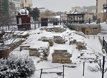 Bakının qar mənzərələri. Azərbaycan, 28 yanvar 2012