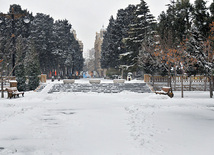 Bakının qar mənzərələri. Azərbaycan, 28 yanvar 2012