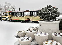 Bakının qar mənzərələri. Azərbaycan, 28 yanvar 2012