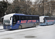 Bakının qar mənzərələri. Azərbaycan, 28 yanvar 2012