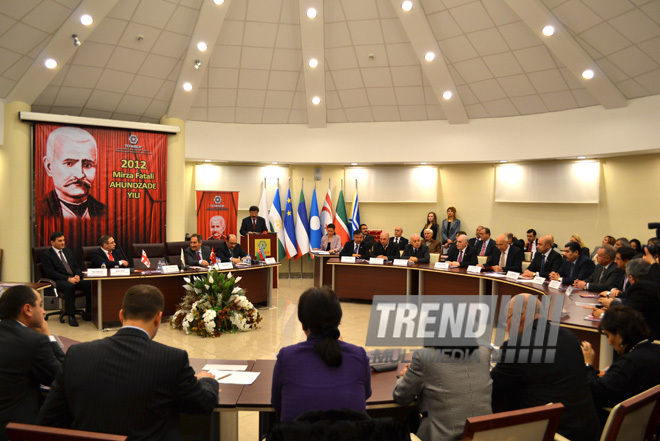 "Akhundzadeh's year" official opening ceremony within TURKSOY. Ankara, Turkey. 2012