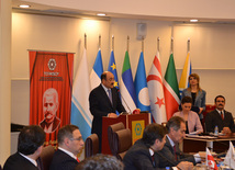 "Akhundzadeh's year" official opening ceremony within TURKSOY, Azerbaijani Culture and Tourism Minister Abulfas Garayev. Ankara, Turkey. 2012