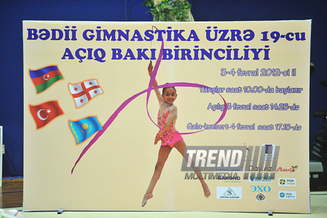 The 19th Open Baku Rhythmic Gymnastics Championship. Baku, Azerbaijan, Feb.03, 2012