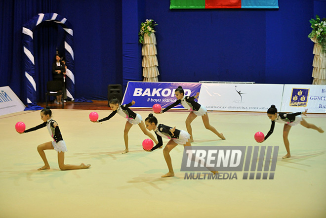 The 19th Open Baku Rhythmic Gymnastics Championship. Baku, Azerbaijan, Feb.03, 2012