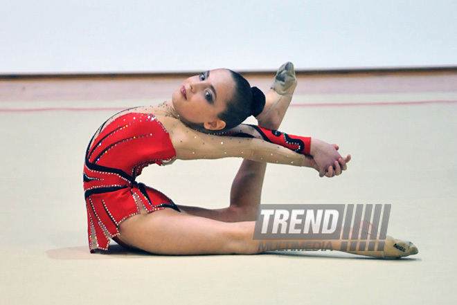 The 19th Open Baku Rhythmic Gymnastics Championship. Baku, Azerbaijan, Feb.03, 2012