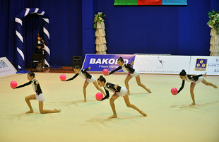 The 19th Open Baku Rhythmic Gymnastics Championship. Baku, Azerbaijan, Feb.03, 2012