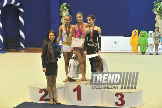 The 19th Open Baku Rhythmic Gymnastics Championship. The Second day. Baku, Azerbaijan, Feb.04, 2012