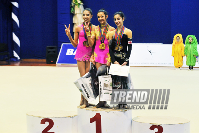 The 19th Open Baku Rhythmic Gymnastics Championship. The Second day. Baku, Azerbaijan, Feb.04, 2012