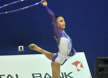 The 19th Open Baku Rhythmic Gymnastics Championship. The Second day. Baku, Azerbaijan, Feb.04, 2012