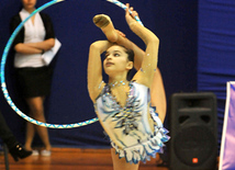 The 19th Open Baku Rhythmic Gymnastics Championship. The Second day. Baku, Azerbaijan, Feb.04, 2012