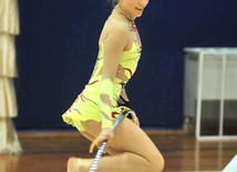 The 19th Open Baku Rhythmic Gymnastics Championship. The Second day. Baku, Azerbaijan, Feb.04, 2012