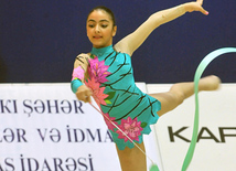 The 19th Open Baku Rhythmic Gymnastics Championship. The Second day. Baku, Azerbaijan, Feb.04, 2012