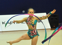 The 19th Open Baku Rhythmic Gymnastics Championship. The Second day. Baku, Azerbaijan, Feb.04, 2012