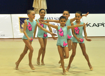 The 19th Open Baku Rhythmic Gymnastics Championship. The Second day. Baku, Azerbaijan, Feb.04, 2012