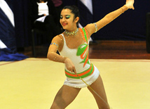 The 19th Open Baku Rhythmic Gymnastics Championship. The Second day. Baku, Azerbaijan, Feb.04, 2012