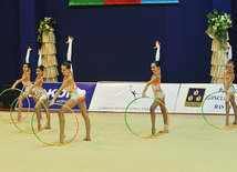 The 19th Open Baku Rhythmic Gymnastics Championship. The Second day. Baku, Azerbaijan, Feb.04, 2012