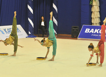 The 19th Open Baku Rhythmic Gymnastics Championship. The Second day. Baku, Azerbaijan, Feb.04, 2012