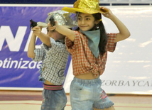 The 19th Open Baku Rhythmic Gymnastics Championship. The Second day. Baku, Azerbaijan, Feb.04, 2012