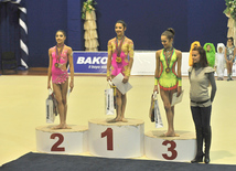 The 19th Open Baku Rhythmic Gymnastics Championship. The Second day. Baku, Azerbaijan, Feb.04, 2012