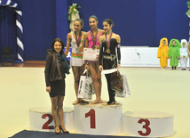 The 19th Open Baku Rhythmic Gymnastics Championship. The Second day. Baku, Azerbaijan, Feb.04, 2012