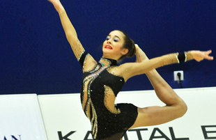 The 19th Open Baku Rhythmic Gymnastics Championship. The Second day. Baku, Azerbaijan, Feb.04, 2012