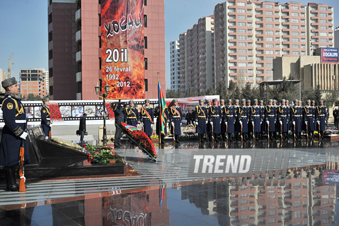 Nationwide march on 20th anniversary of Khojaly genocide held in Baku. Azerbaijan, Feb.26, 2012