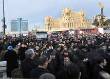 Nationwide march on 20th anniversary of Khojaly genocide held in Baku. Azerbaijan, Feb.26, 2012