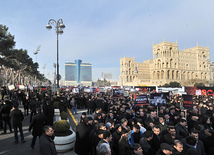 Nationwide march on 20th anniversary of Khojaly genocide held in Baku. Azerbaijan, Feb.26, 2012