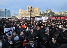 Nationwide march on 20th anniversary of Khojaly genocide held in Baku. Azerbaijan, Feb.26, 2012