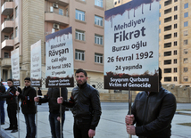 Nationwide march on 20th anniversary of Khojaly genocide held in Baku. Azerbaijan, Feb.26, 2012