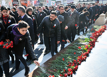 Nationwide march on 20th anniversary of Khojaly genocide held in Baku. Azerbaijan, Feb.26, 2012