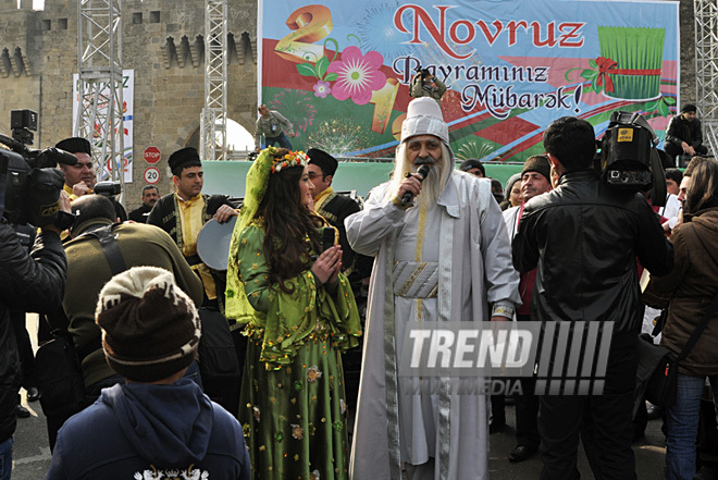 Baku begins Novruz celebrations. Azerbaijan, March 13, 2012 