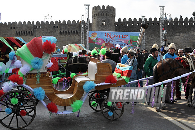 Baku begins Novruz celebrations. Azerbaijan, March 13, 2012 