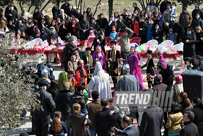 Baku begins Novruz celebrations. Azerbaijan, March 13, 2012 