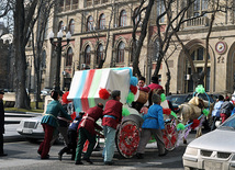 Baku celebrates "last Tuesday" before Novruz holiday. Azerbaijan, March 13, 2012 