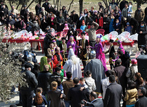 Baku celebrates "last Tuesday" before Novruz holiday. Azerbaijan, March 13, 2012 