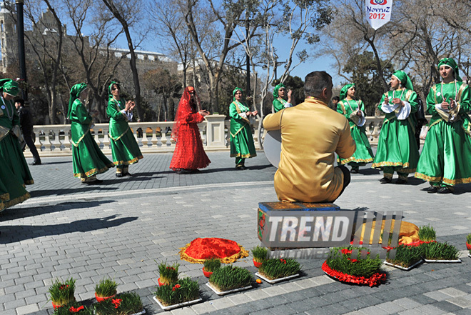 Azerbaijan today marks the Novruz holiday. Baku, Azerbaijan, March 20, 2012